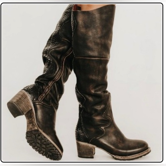Freebird by Steven Black and Brown Over the Knee Boots - Picture 1 of 7
